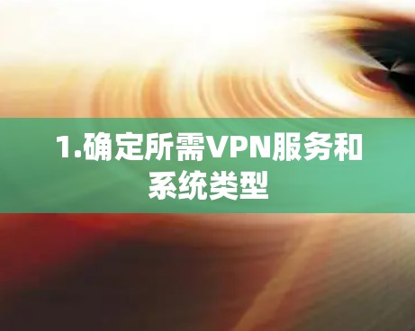 1.确定所需VPN服务和系统类型 1.确定所需VPN服务和系统类型