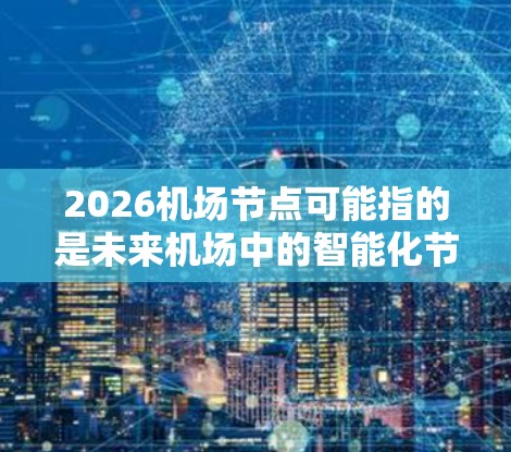 2026机场节点可能指的是未来机场中的智能化节点,这些节点可能用于实现机场的智能化运营和自动化管理。以下是一些可能的解释和想象 2026机场节点可能指的是未来机场中的智能化节点,这些节点可能用于实现机场的智能化运营和自动化管理。以下是一些可能的解释和想象
